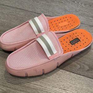 Swims Slide Loafer Boat Shoes Men 10 Pink Slip-On Classic Clog Mule Slipper